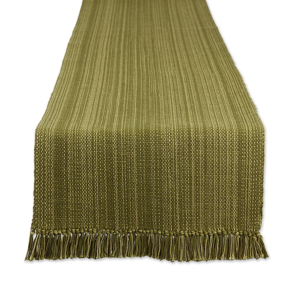DII Variegated Taupe Fringe Table Runner 13x72