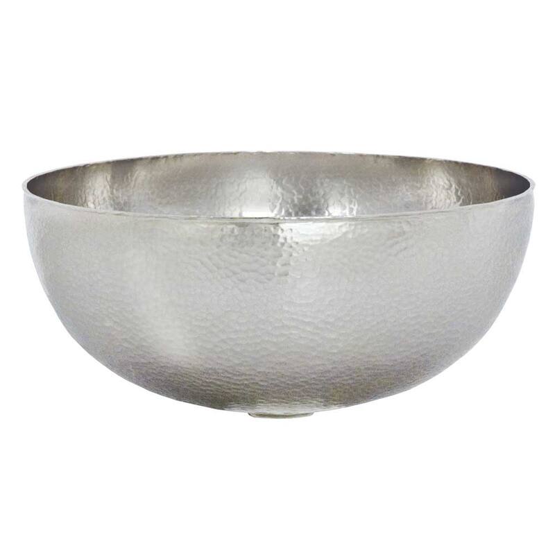 Native Trails Maestro Petit 12-1/2" Copper Vessel Bathroom Sink - Brushed Nickel