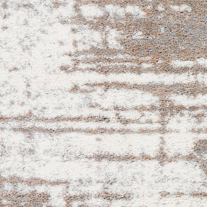 Livabliss Korryn Plush Crosshatch Stripe Area Rug