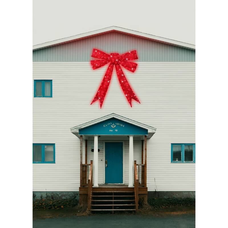 Lighted Red Bow In/Outdoor Christmas Decor