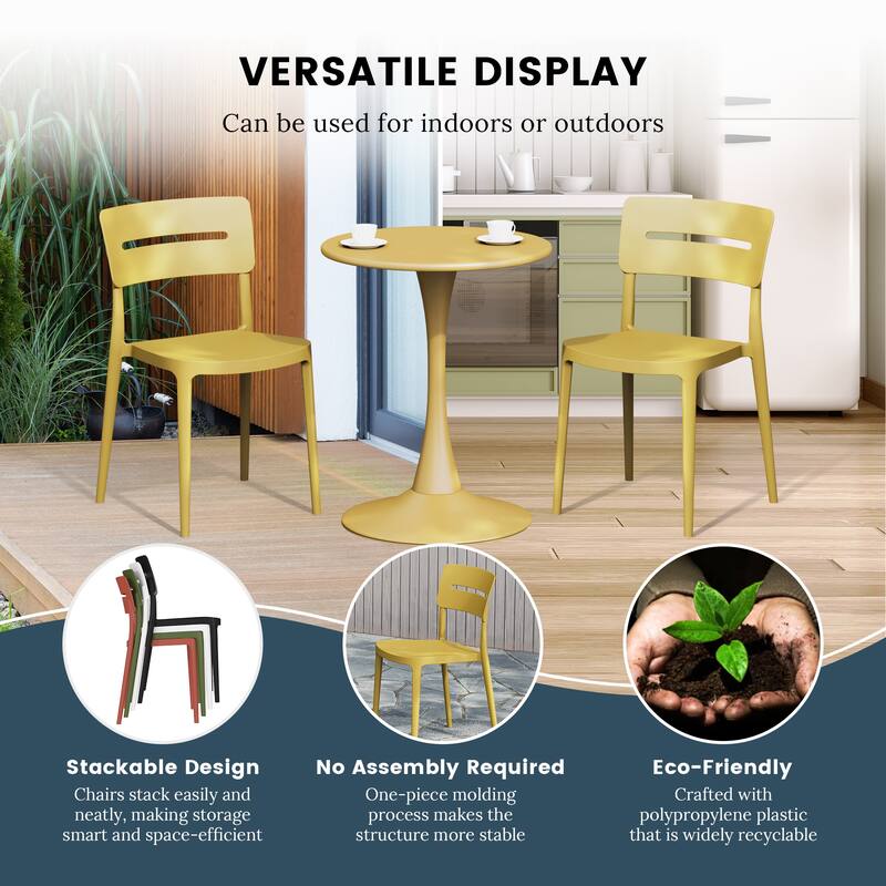 Frond and Form 4-Person Outdoor Square Dining Set