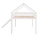preview thumbnail 6 of 25, Contemporary Style Full Size Loft Bed with Slide, House Bed with Slide