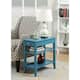 Copper Grove Aubrieta1 Drawer Chairside End Table with Shelves - Blue