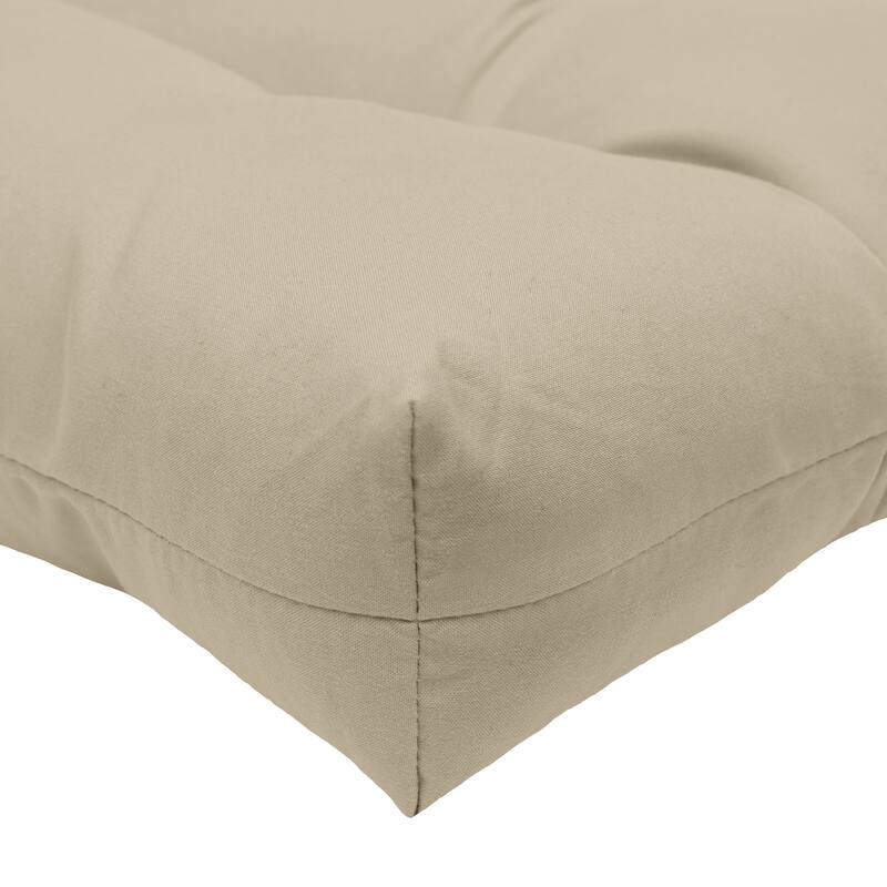 Nature Outdoor Solid Textured Adirondack Cushion 20 x 20 in Taupe