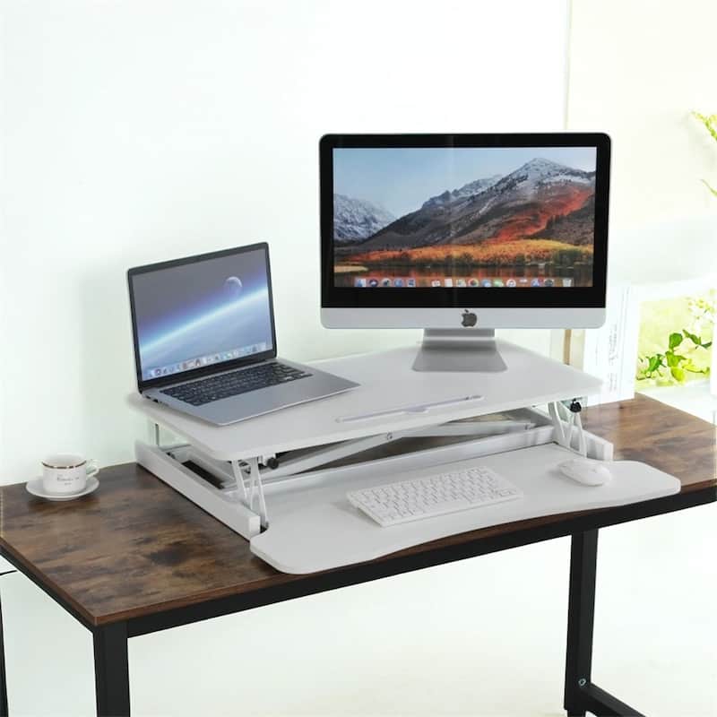 32" Desk Converter,Height Adjustable Sit to Stand Riser,Workstation