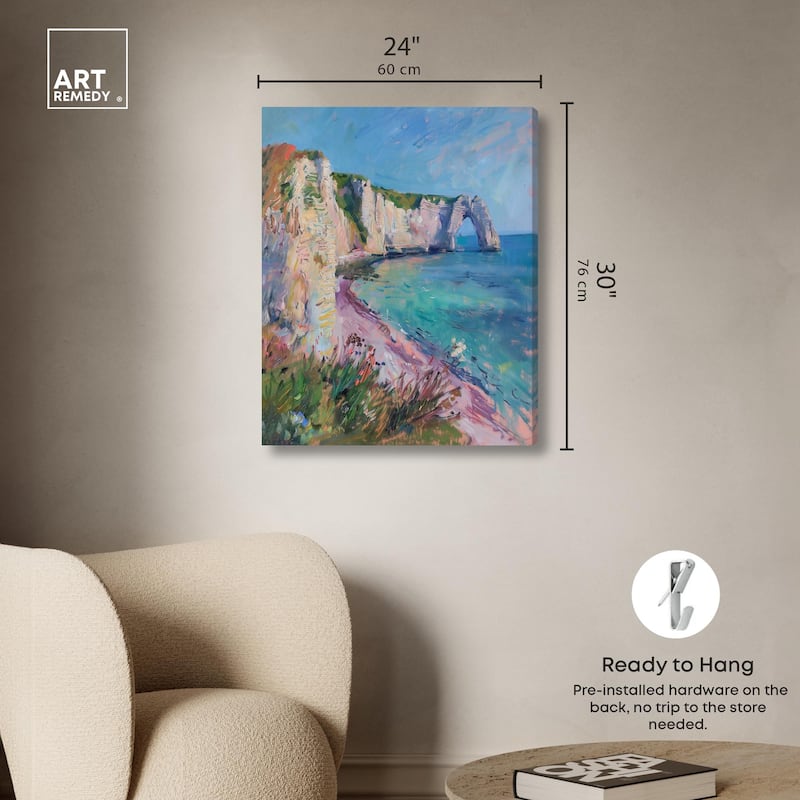 Cliffs of Etretat Canvas by Art Remedy, Gallery Wrapped