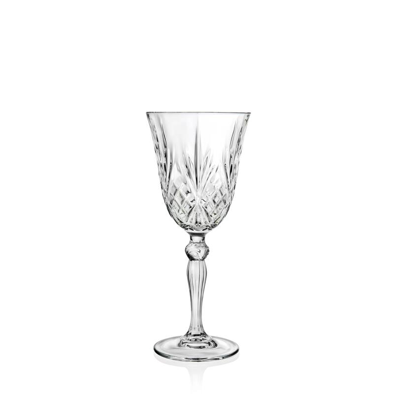Majestic Gifts Inc. Crystal like Glass Wine Goblets -7 Oz.-Set/6 - 7.5" x 3.1