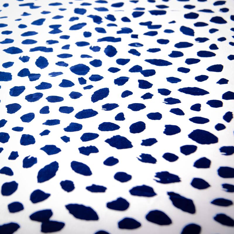 Rizzy Home Ink Dot Cotton Fitted Cribsheet - 28" X 52" - Navy