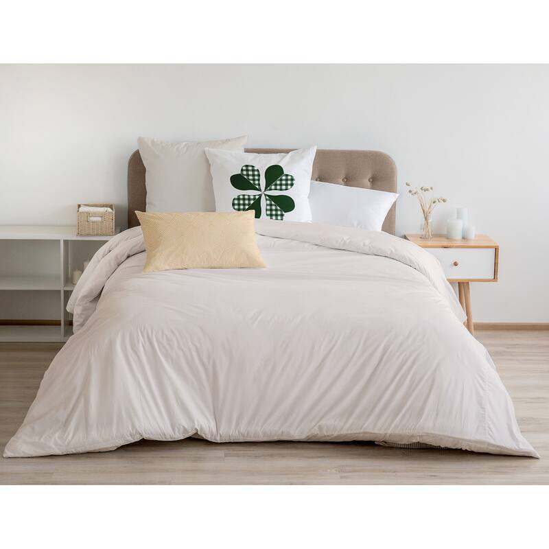 Checkered Clover Accent Pillow