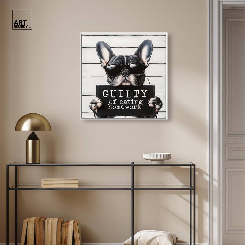 Guilty of Eating Homework Canvas by Art Remedy