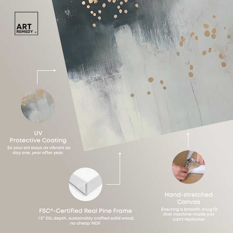 Silvered Hues and Gold II Canvas by Art Remedy, Gallery Wrapped