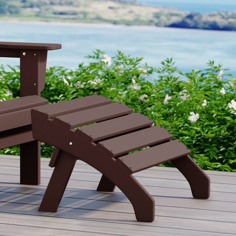 Polytrends Altura Outdoor Adirondack Folding Ottoman