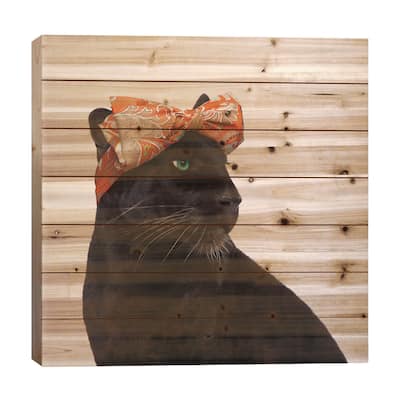 Fashion Panther Print On Wood by Paul Fuentes - Multi-Color