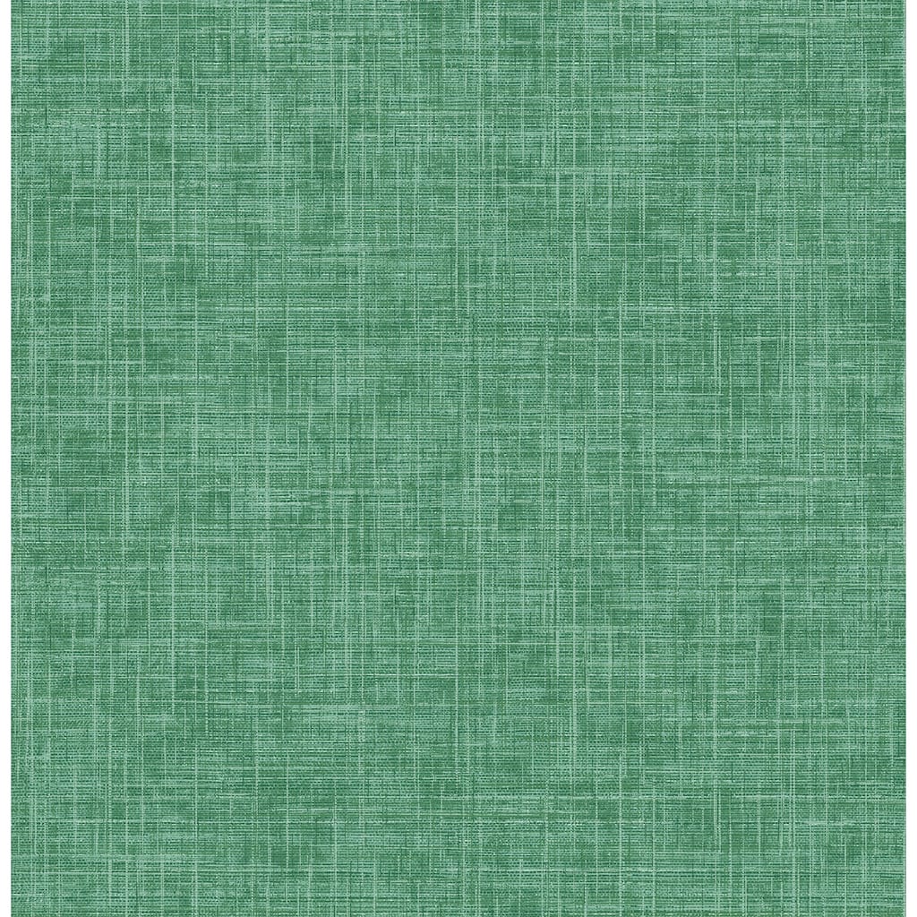 A-Street Prints Emerson Green Faux Linen Wallpaper
