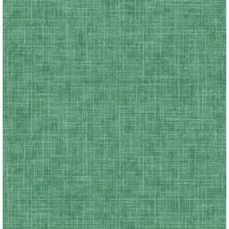 A-Street Prints Emerson Green Faux Linen Wallpaper