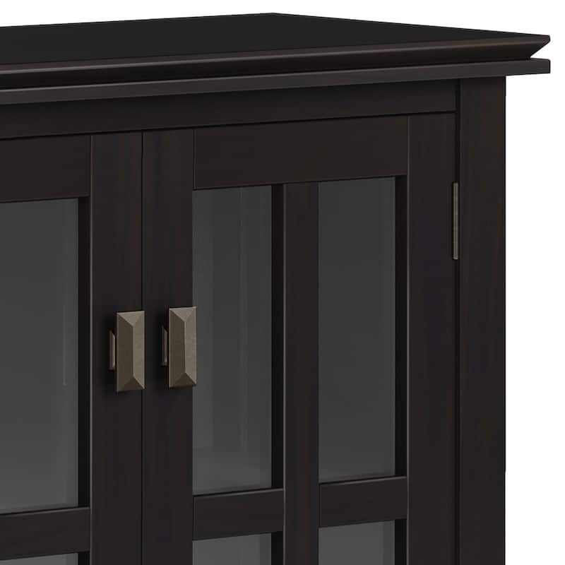 WYNDENHALL Stratford SOLID WOOD 30 inch Wide Low Storage Cabinet - 30"w x 14"d x 31" h