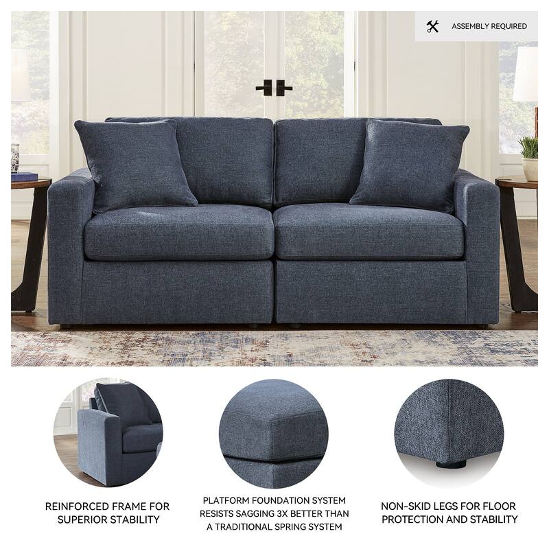 Signature Design by Ashley Modmax 2-Piece Loveseat - 76" W x 37" D x 36" H