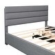 preview thumbnail 25 of 30, Modern and Timeless Queen Upholstered Platform Bed with Twin Size Trundle and Two Drawers,Sturdy Frame