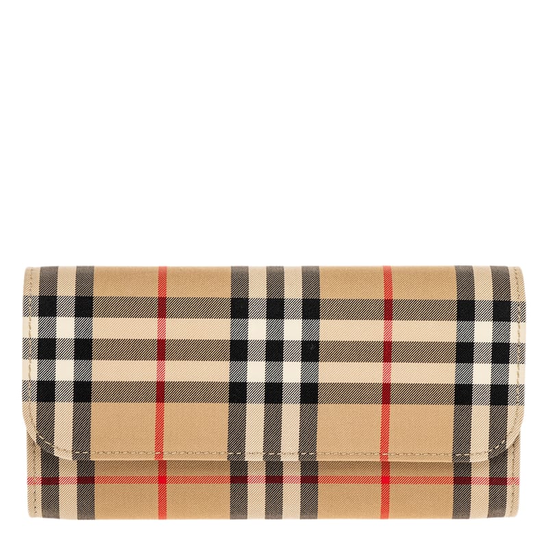 Burberry Halton Check Wallet - Archive Beige
