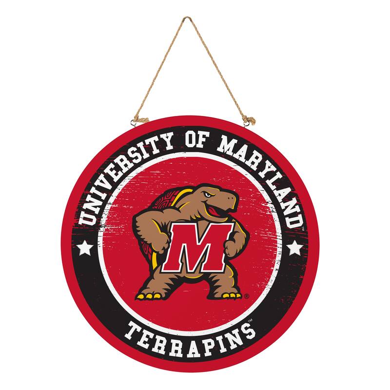University of Maryland Wooden Door Decor Wall Sign - Multi-Color