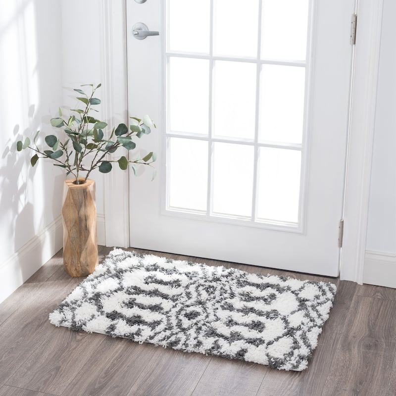 Joy Shag Mediterranean Geometric Indoor Area Rug