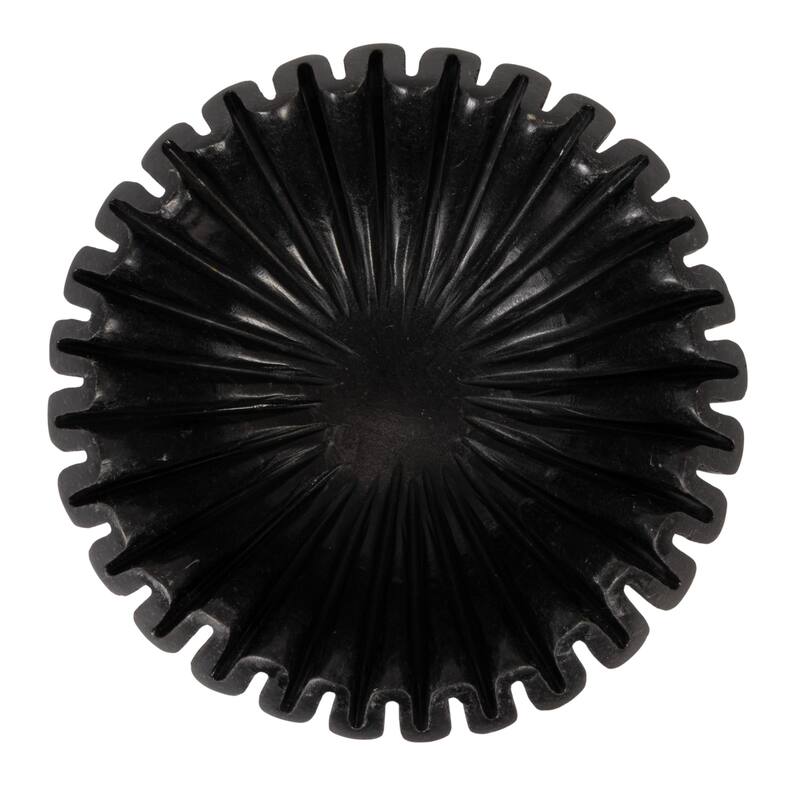 Marble Pleated Dish - 7.0"L x 7.0"W x 2.5"H