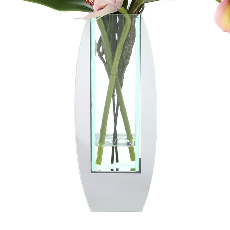 Orchid Arrangement in Mirror Vase - 24