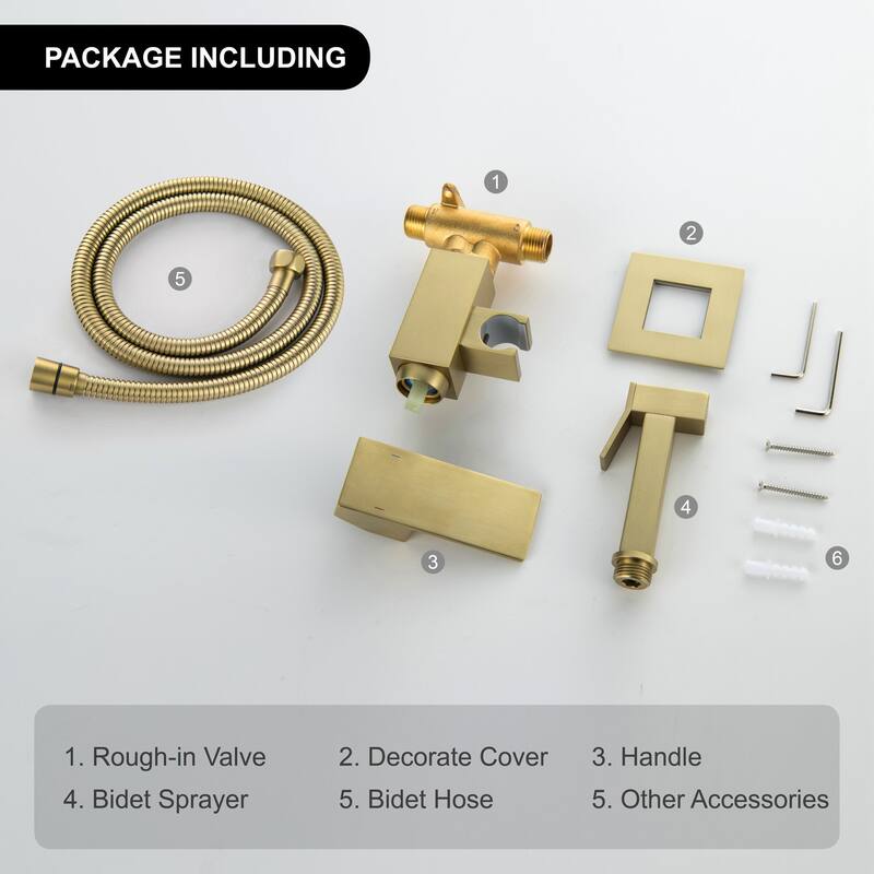 Wall Mounted Square Handheld Bidet Sprayer for Toilet