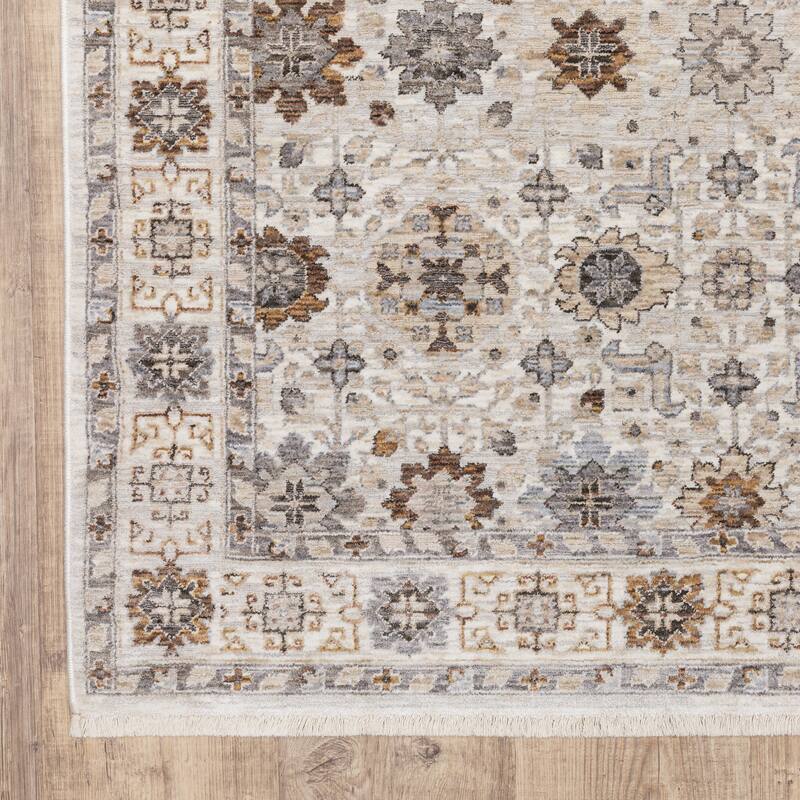 Style Haven Marley Vintage Floral Traditional Fringed Area Rug