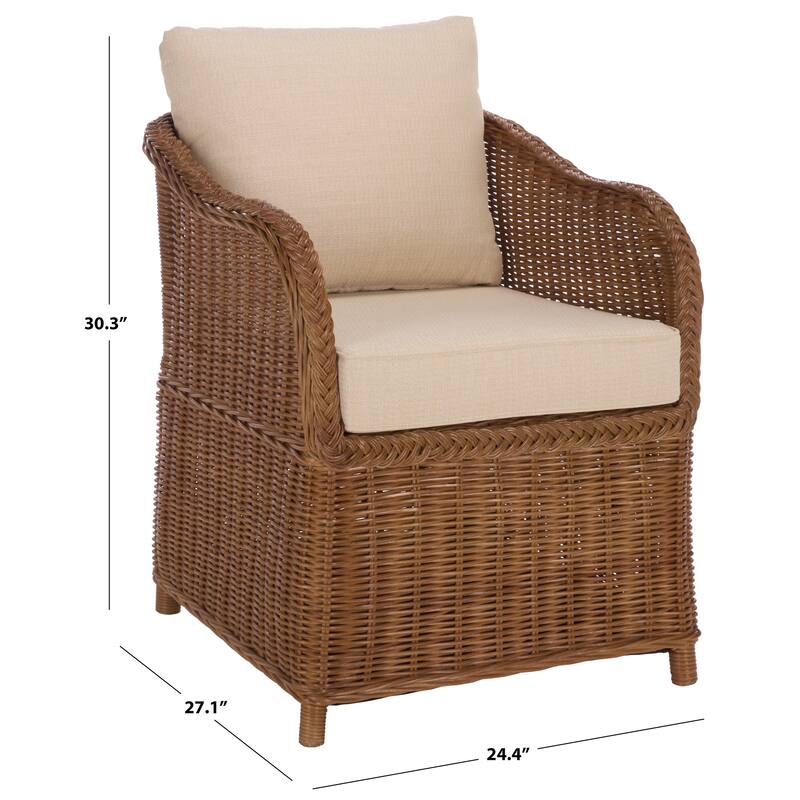 SAFAVIEH Couture Nikolina Rattan Accent Chair - 24"W x 27"D x 30"H