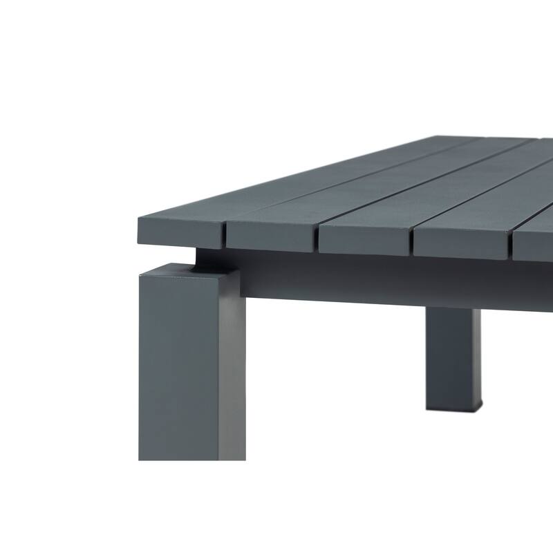 Sardinia Outdoor Aluminum Coffee Table - Gray