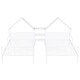 preview thumbnail 7 of 22, Metal Double Twin Size Platform Beds with House-shaped Headboard and a Built-in Nightstand, Two Shared Bed with Storage Shelves