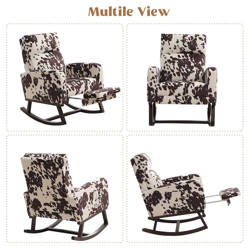 HOMYKA Rocking Chair for Nursery with Footrest