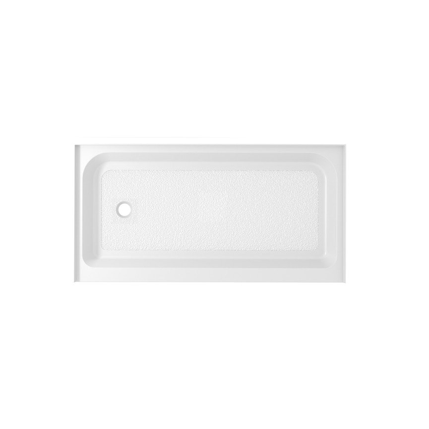 Indigo Home 60x32 inch Single Threshold Shower Tray Left Drain in White