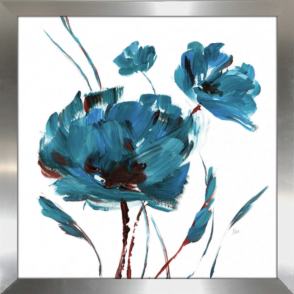 "Blue Poppy Splash II" by Nan Print on Acrylic