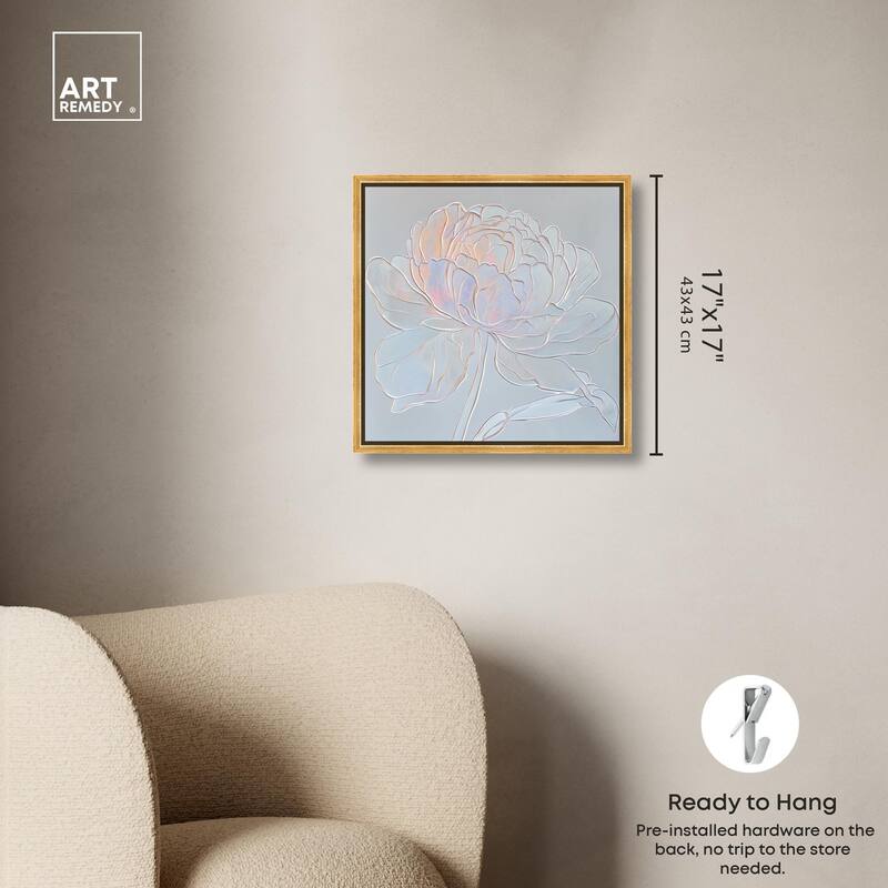 Embossed Flower I Canvas by Art Remedy