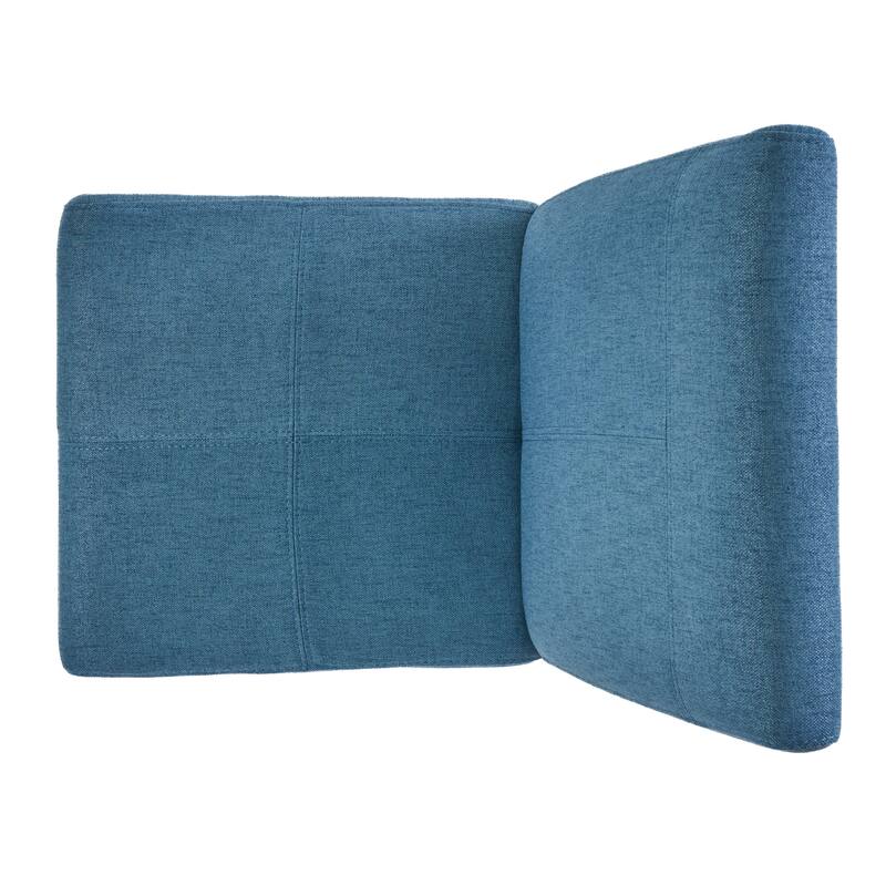 Modern Dining Chairs, Armless Upholstered Dining Chairs with T-Stitch Design, for Dining Rooms, Set of 2, Light Blue