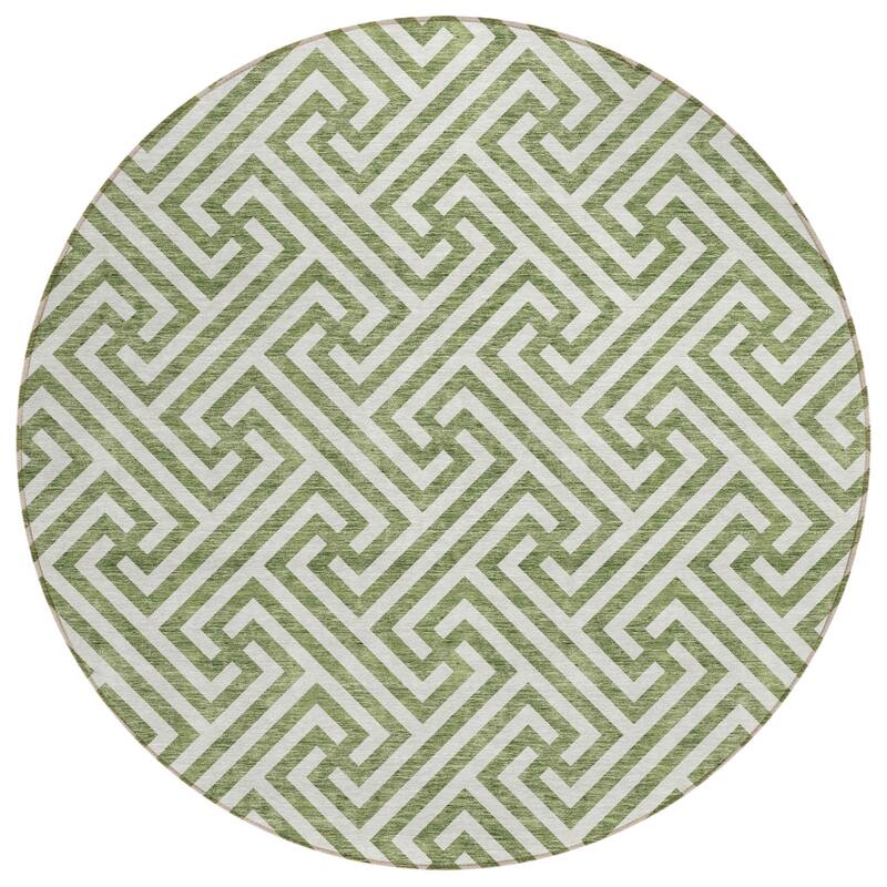 HomeRoots Geometric Transitional Rectangle Outdoor Rug