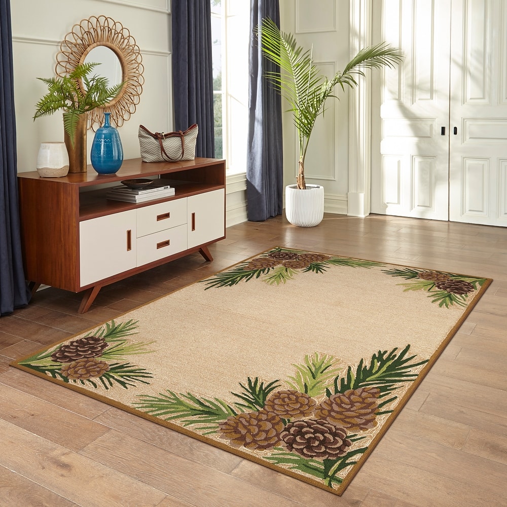 Liora Manne Ravella Forest Border Indoor/Outdoor Rug
