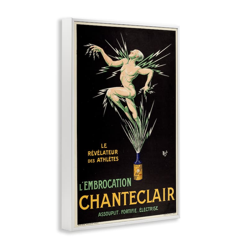 Stupell Vintage Chanteclair Wine Framed Giclee Art Design By Marcus Jules
