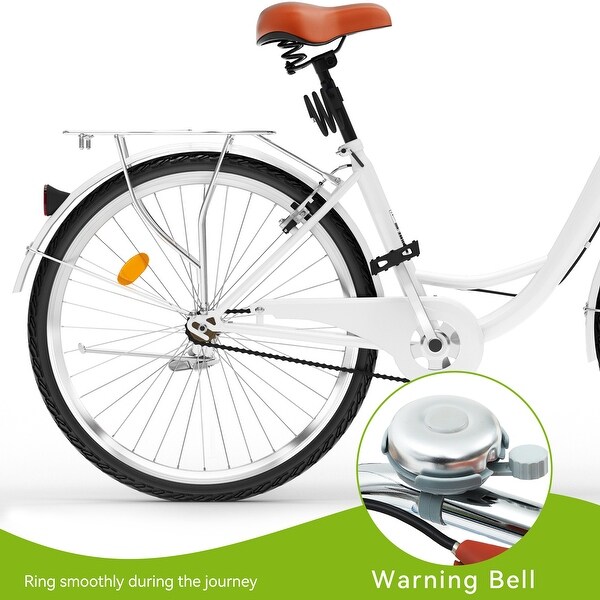 26 Inch Beach Cruiser Bike for Women - 1 Speed Commute Bike