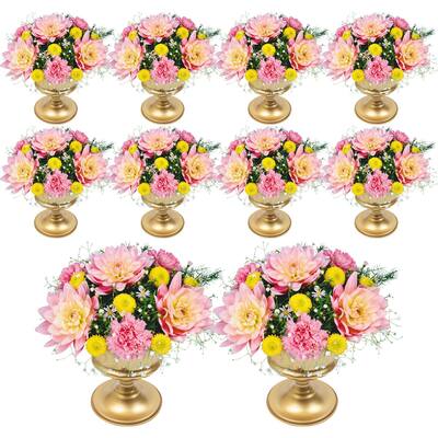 Kory 5.9 Inch Trumpet Gold Vase Urns Wedding Centerpieces