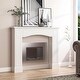 preview thumbnail 1 of 7, HOMCOM White Fireplace Mantel Modern Living Room Decoration, Width 29" White