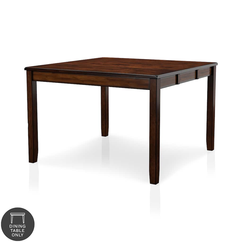 Furniture of America Paur Cherry 54-inch Square Expandable Counter Height Table