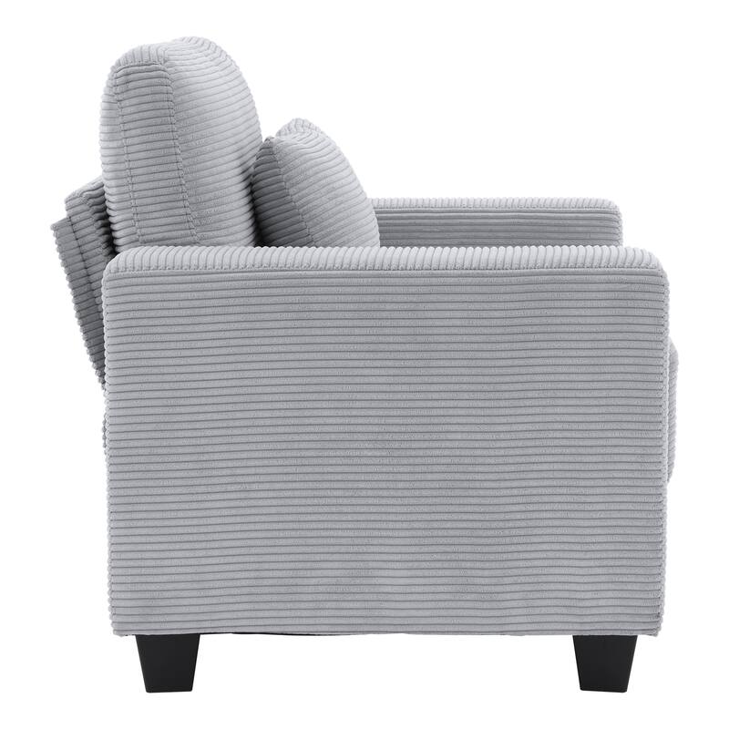 Corduroy Widened Single Sofa Chair, A Extra Lumbar Pillow