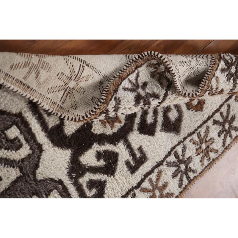 Anatolian Tribal Turkish Runner Rug Handmade Wool Carpet - 3'5"x 11'0"