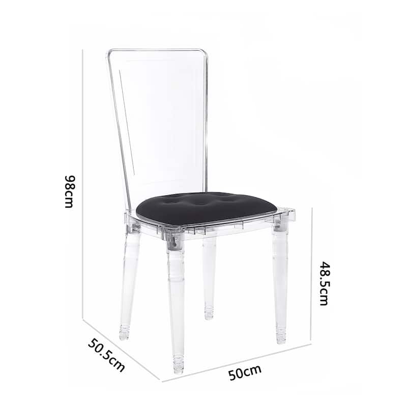 Hansel Transparent Acrylic Dining Chair (Set of 2)