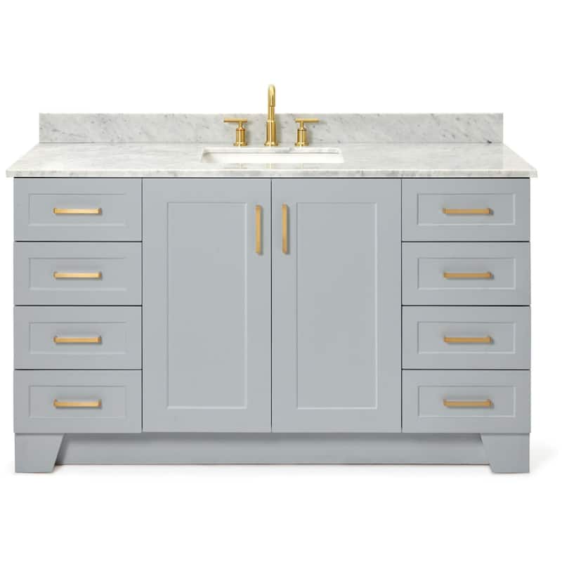 Ariel Q061SCW2RVO Taylor 61" Free Standing Single Rectangular Basin - Grey - Ash Finish