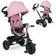 preview thumbnail 28 of 26, Gymax 4-in-1 Baby Tricycle Toddler Trike w/ Reversible Seat Canopy &