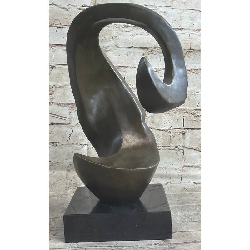 Abstract Metal Face Art Sculpture Bronze By Salvador Dali Home Decoration